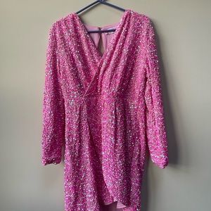 Southern Fried Chics Viva La Dolly Pink Sequin Dress